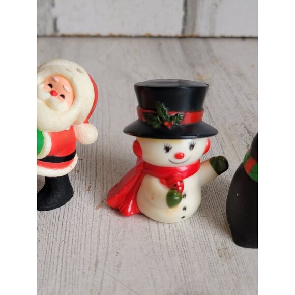 Vintage Hallmark penguin Santa figure Xmas red cardinal bird set - Picture 6 of 8
